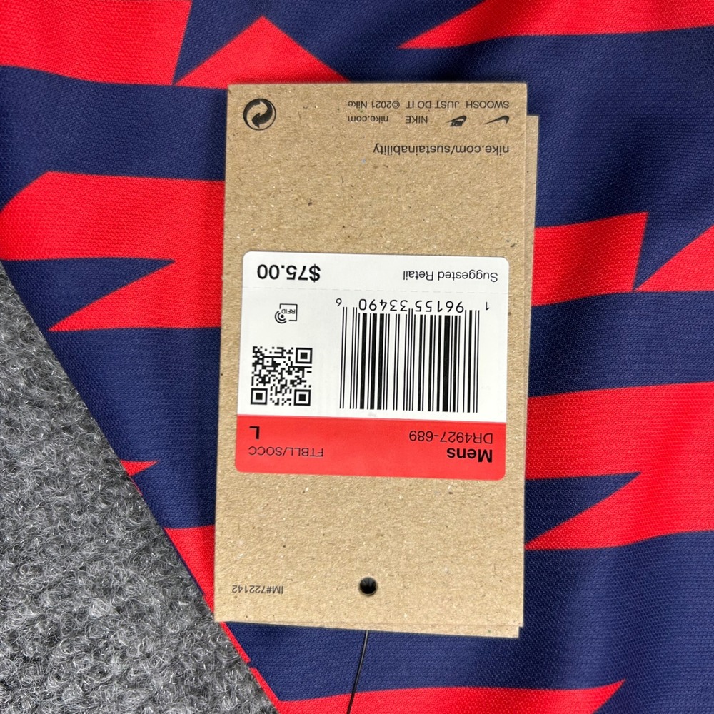 Nike USWNT Jersey Mens L Red Blue Dri Fit 2023 USA Soccer Academy Pro Pre-Match - Picture 9 of 14